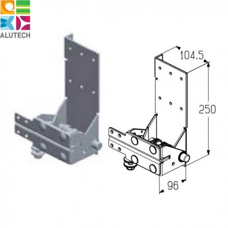 401233100 RBI-45.110DR Alutech Кронштейн роликовый нижний (шт.)