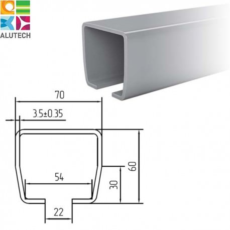 SG.01.001 Alutech Шина направлющая, L-6000 (оцинкованная) (шт)