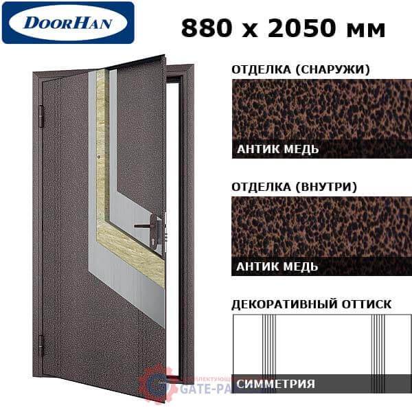 D-880-E/GS/GS/AM/R/N/a/sv Doorhan Дверь ЭКО - 880х2050, правая (шт.)