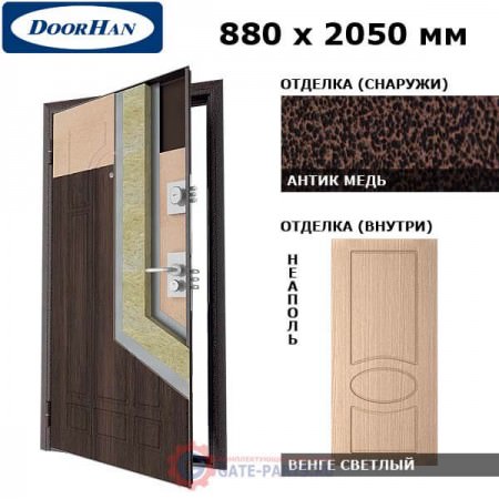 SD-880-P/AM/WGS/NE/L/N Doorhan Дверь Премиум - 880х2050, левая (шт.)