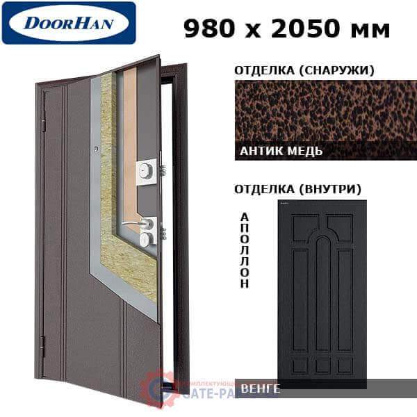 D-980-OO/AM/MPWG/AP/R/N/v Doorhan Дверь Оптим(O) - 980х2050, правая (шт.)