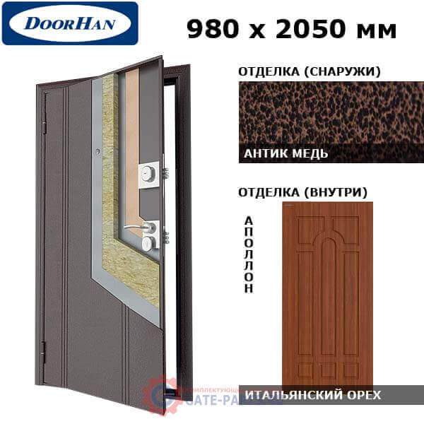 D-980-OO/AM/MPWI/AP/L/N/v Doorhan Дверь Оптим(O) - 980х2050, левая (шт.)