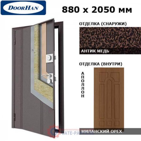 D-880-OO/AM/MPWM/AP/L/N/v Doorhan Дверь Оптим(O) - 880х2050, левая (шт.)