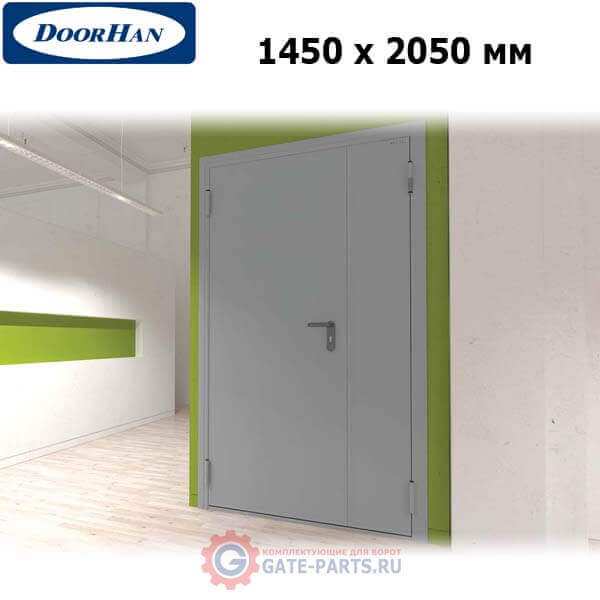 DTG/1450/2050/7035/L/N Doorhan Дверь техническая 1450х2050 двухстворчатая, глухая, левая (шт.)