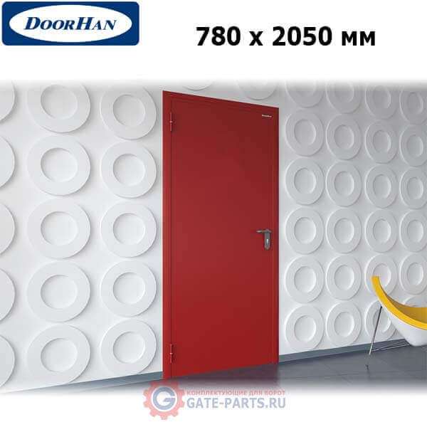 DPG60/780/2050/7035/L/N Doorhan Дверь противопожарная 780х2050 одностворчатая, глухая, левая, EI60 (шт.)