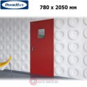 DPO60/780/2050/7035/R/N Doorhan Дверь противопожарная 780х2050 одностворчатая, остекленная, правая, EI60 (шт.)