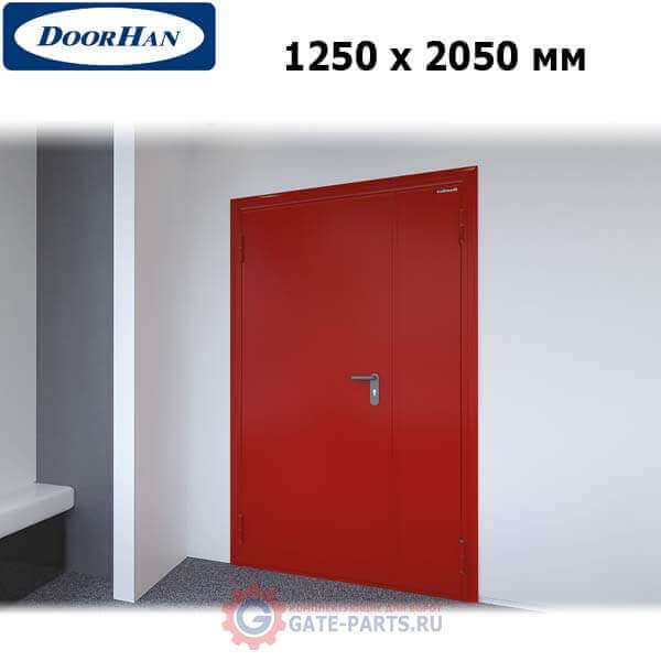 DPG60/1250/2050/7035/L/N Doorhan Дверь противопожарная 1250х2050 двухстворчатая, глухая, левая, EI60 (шт.)