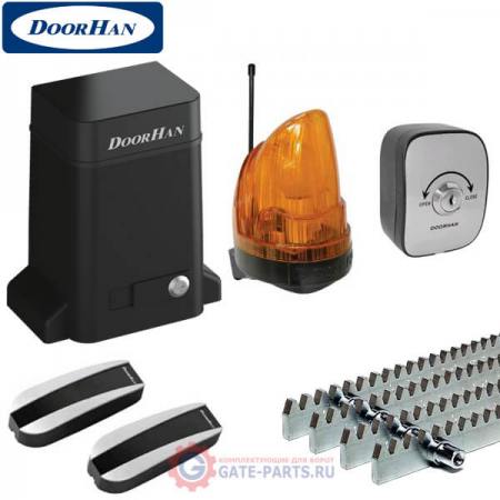 SL-1300PROKIT Doorhan Комплект привода SL-1300PROKIT, рейка 4 шт, ключ-кнопка, фотоэлементы, сигнальная лампа (комплект)