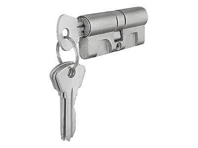Цилиндровый механизм из алюминия «ключ-вертушка» с 3 ключами в комплекте.