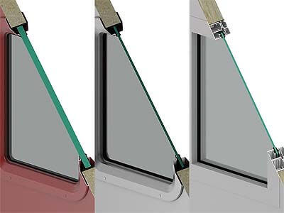 Стандартное стальное окно 300 x 400 мм с заполнением стеклом: 6 мм (армированным/триплекс)