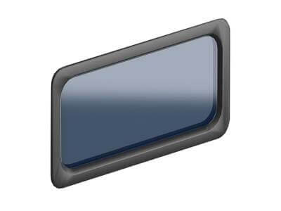 Окно акриловое 635х330, черное, промышленное (арт. DH85603).