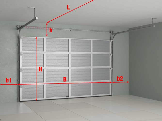 Подготовка проема для установки секционных гаражных ворот RSD02SLP